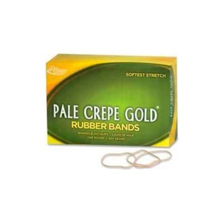 ALLIANCE RUBBER Alliance® Pale Crepe Gold® Rubber Bands, Size # 19, 3-1/2"x 1/16", Natural, 1 lb. Box 20195